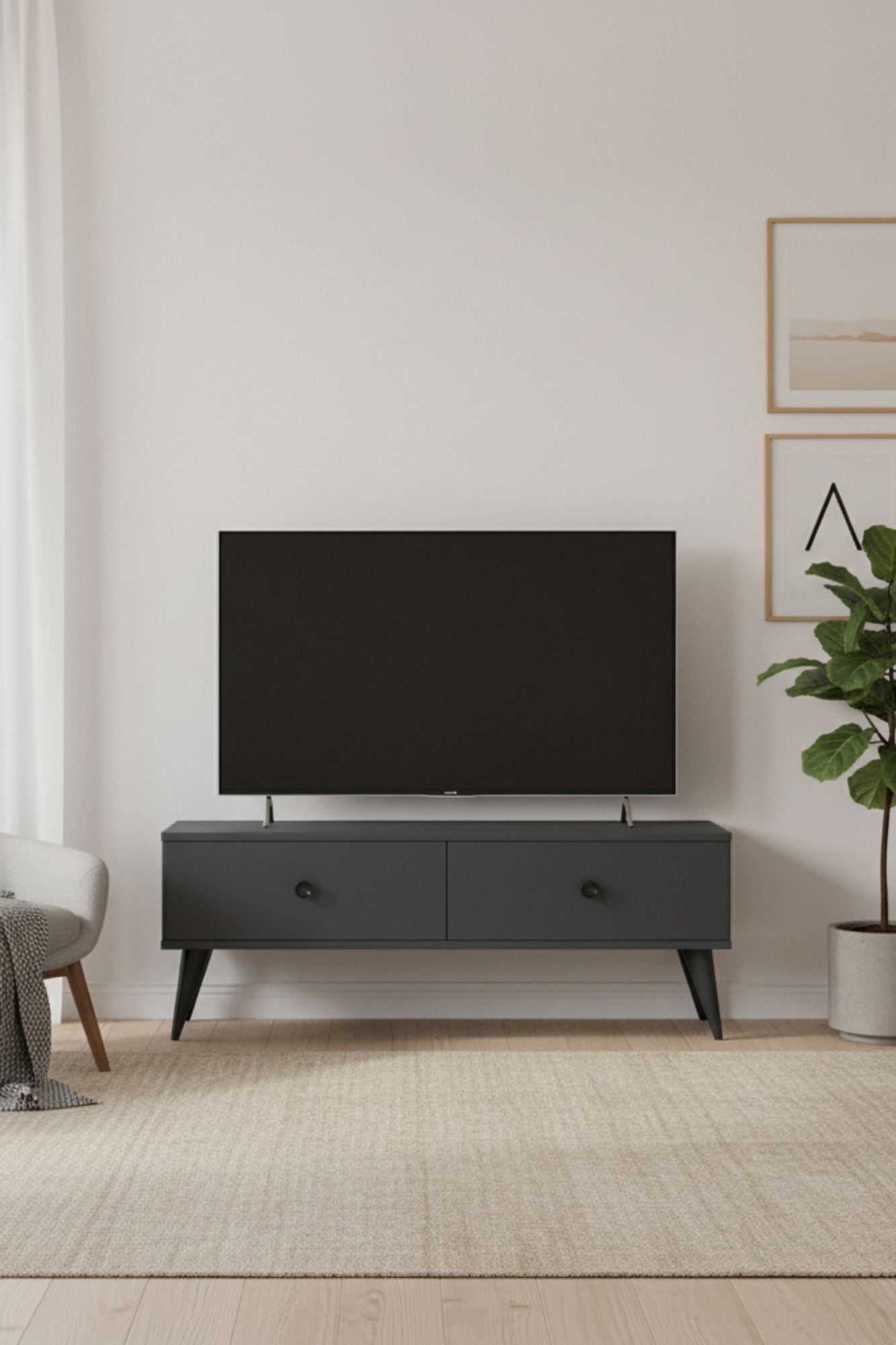 Έπιπλο Τηλεόρασης TV Βάση Σύνθεση Ανθρακί | 555CHM1124