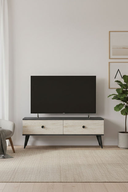 Έπιπλο Τηλεόρασης TV Βάση Σύνθεση Ανθρακί Travertine | 555CHM1126