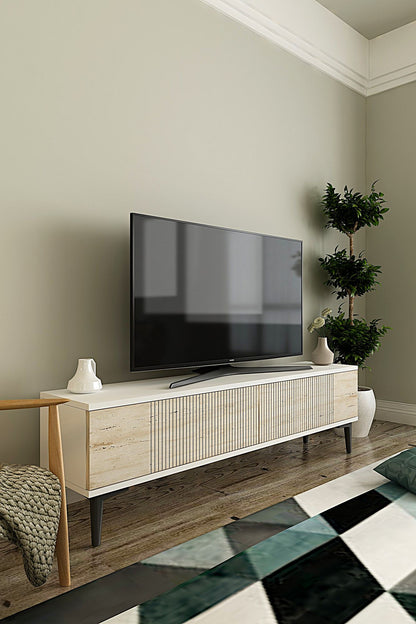 Έπιπλο Τηλεόρασης TV Βάση Σύνθεση Λευκό Travertine | 555CHM1133
