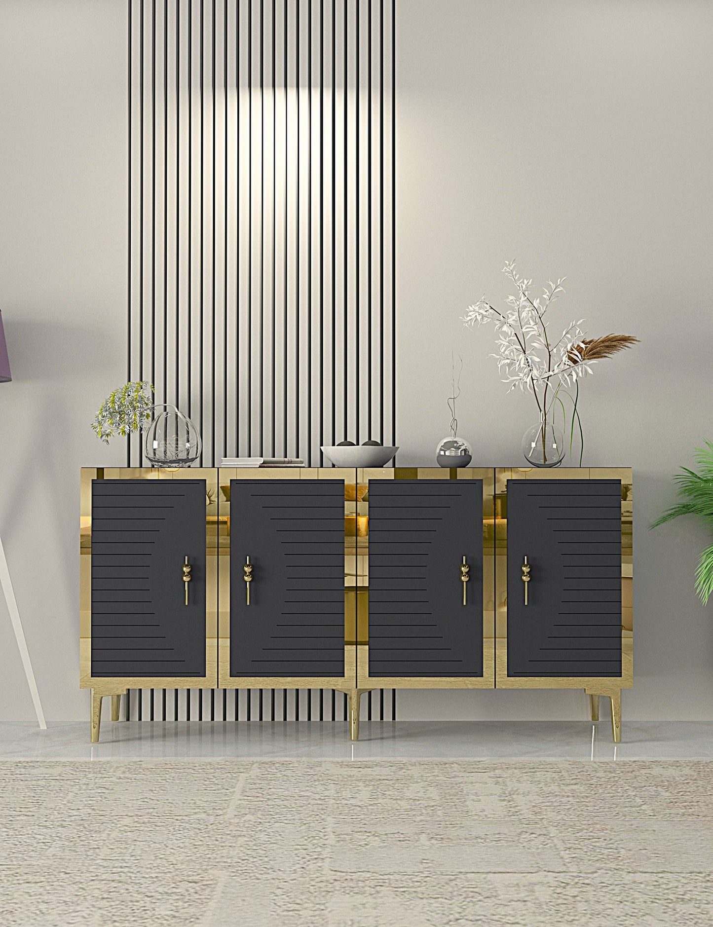 Μπουφές Ανθρακί
Χρυσό 150x32x75cm | 555CHM1315