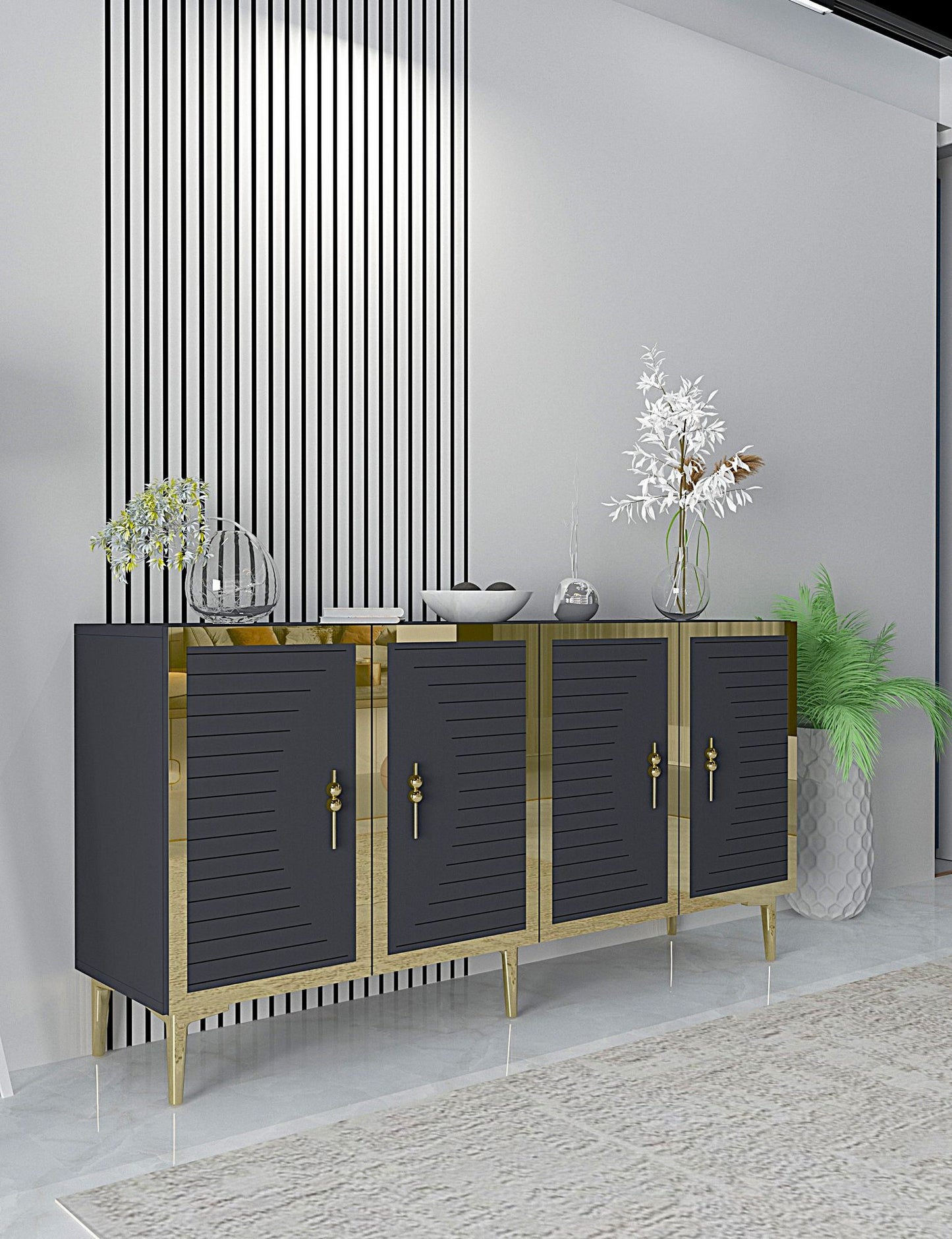 Μπουφές Ανθρακί
Χρυσό 150x32x75cm | 555CHM1315