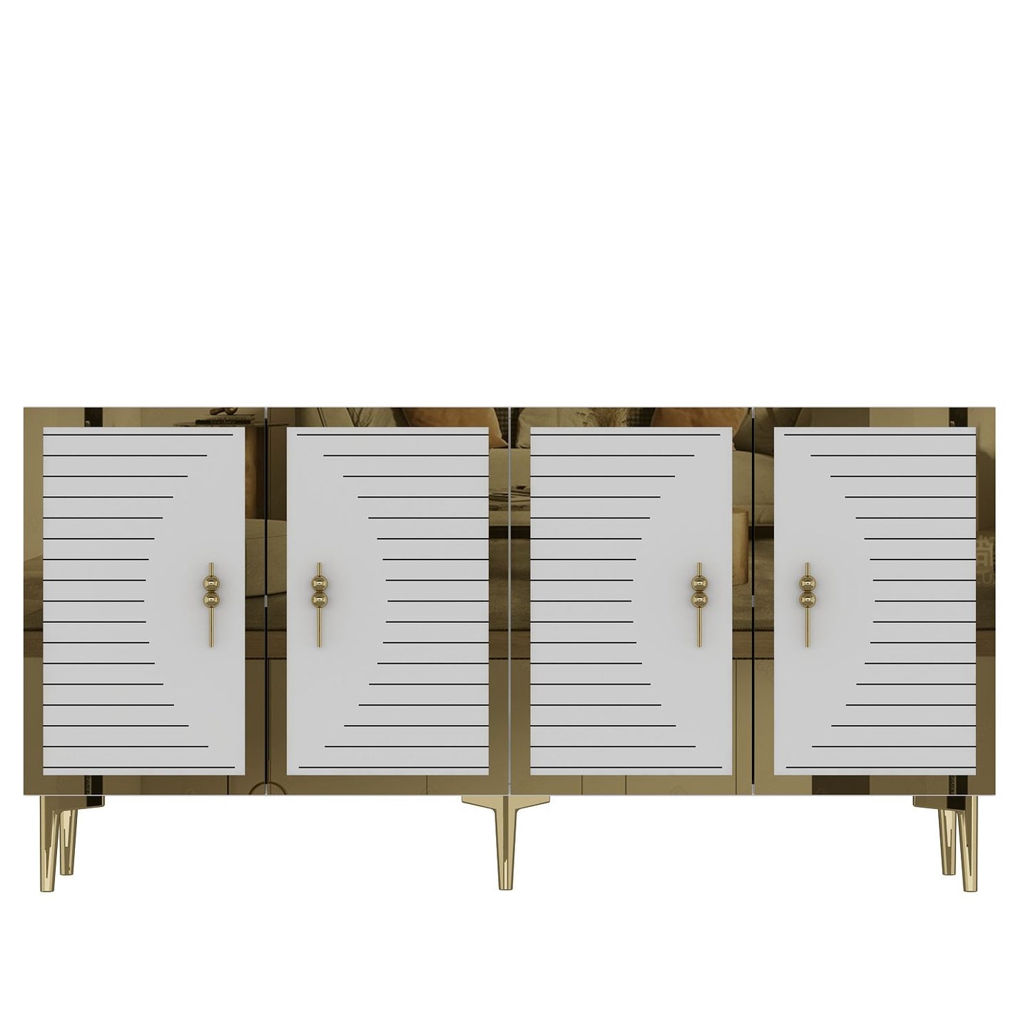 Μπουφές Λευκό
Χρυσό 150x32x75cm | 555CHM1316