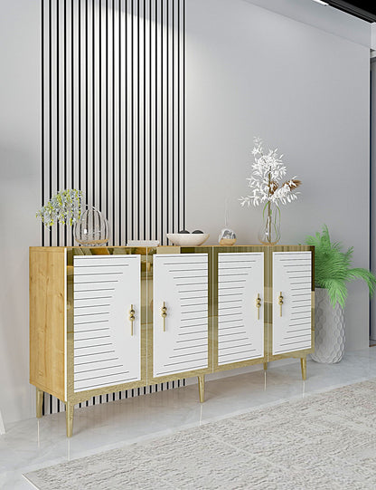 Μπουφές Sapphire
Λευκό
Χρυσό 150x32x75cm | 555CHM1317