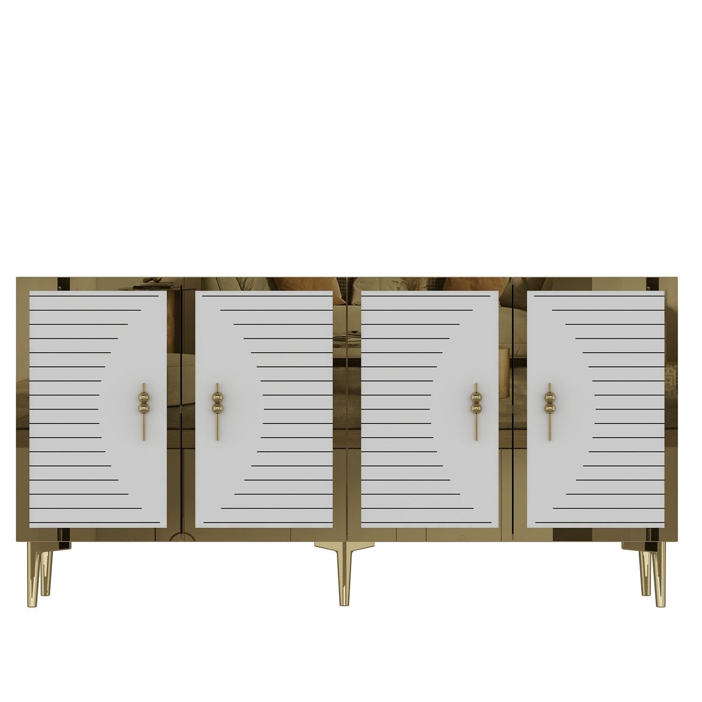 Μπουφές Sapphire
Λευκό
Χρυσό 150x32x75cm | 555CHM1317