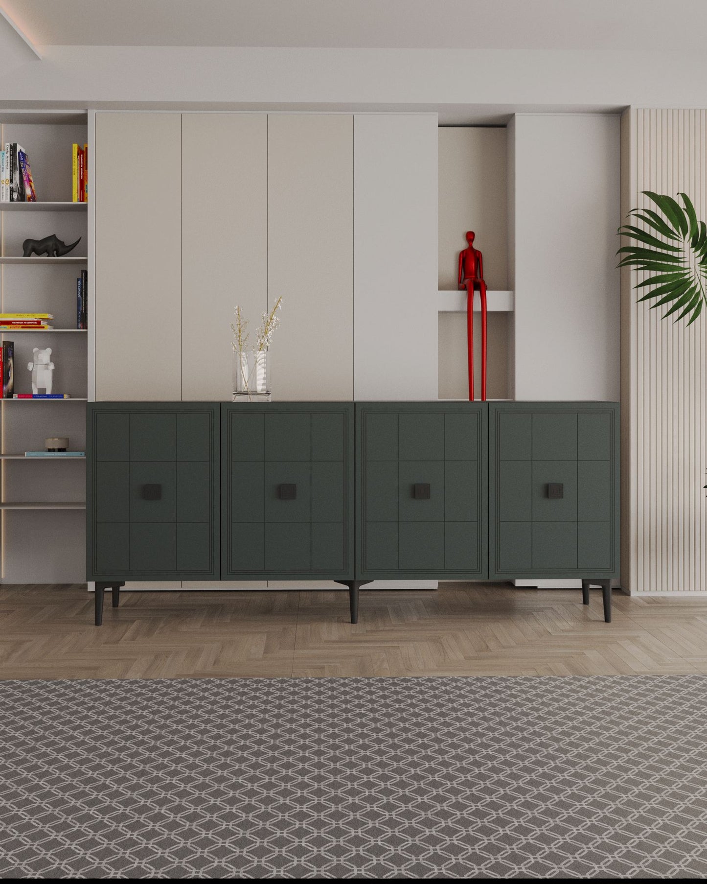 Μπουφές Ανθρακί 150x32x75cm | 555CHM1321