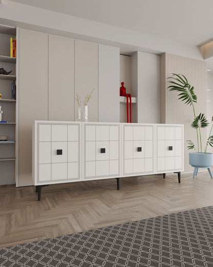 Μπουφές Λευκό 150x32x75cm | 555CHM1322