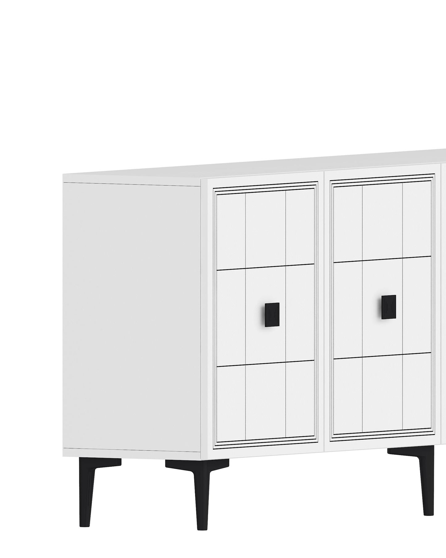 Μπουφές Λευκό 150x32x75cm | 555CHM1322