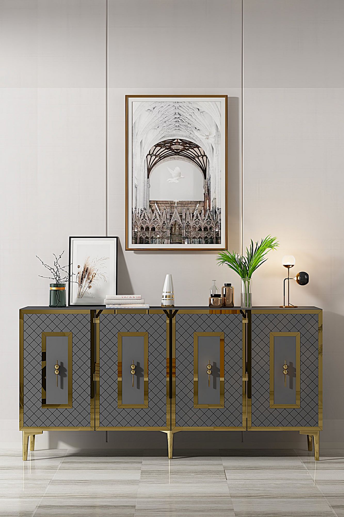 Μπουφές Ανθρακί
Χρυσό 150x32x75cm | 555CHM1324