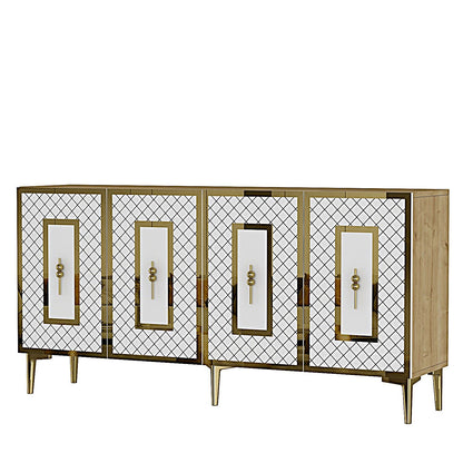 Μπουφές Sapphire Δρυς
Λευκό
Χρυσό 150x32x75cm | 555CHM1326
