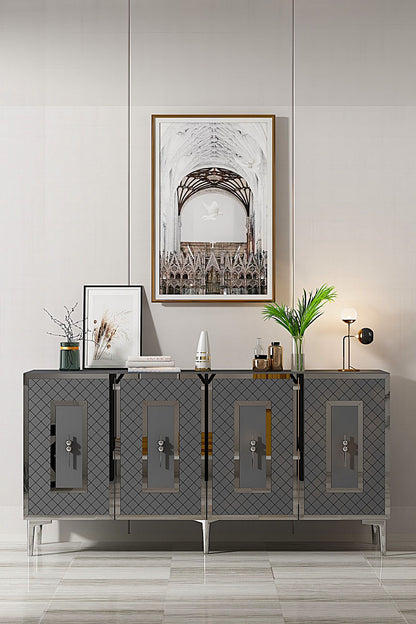 Μπουφές Ανθρακί
Ασημί 150x32x75cm | 555CHM1327