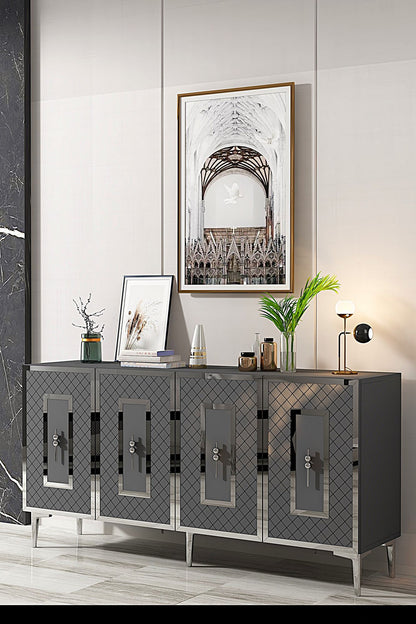 Μπουφές Ανθρακί
Ασημί 150x32x75cm | 555CHM1327