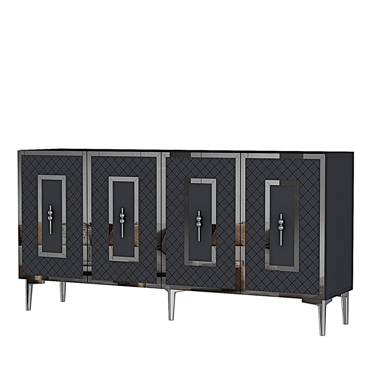 Μπουφές Ανθρακί
Ασημί 150x32x75cm | 555CHM1327