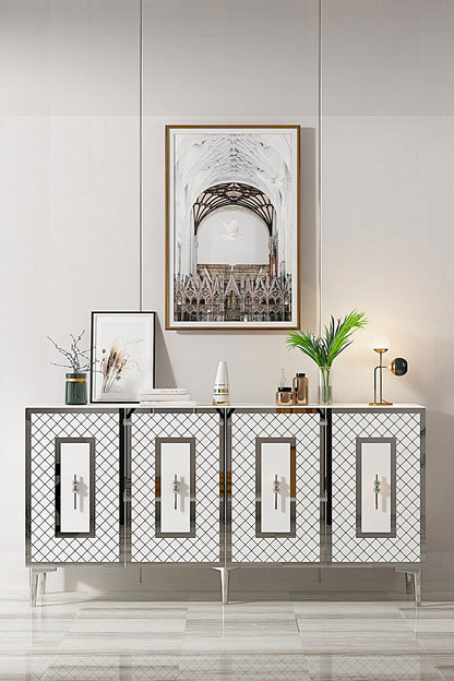 Μπουφές Λευκό
Ασημί 150x32x75cm | 555CHM1328
