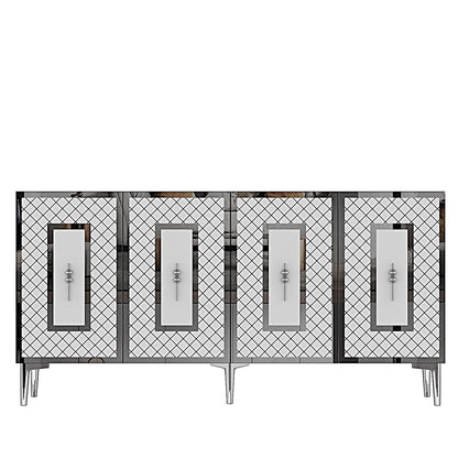 Μπουφές Λευκό
Ασημί 150x32x75cm | 555CHM1328