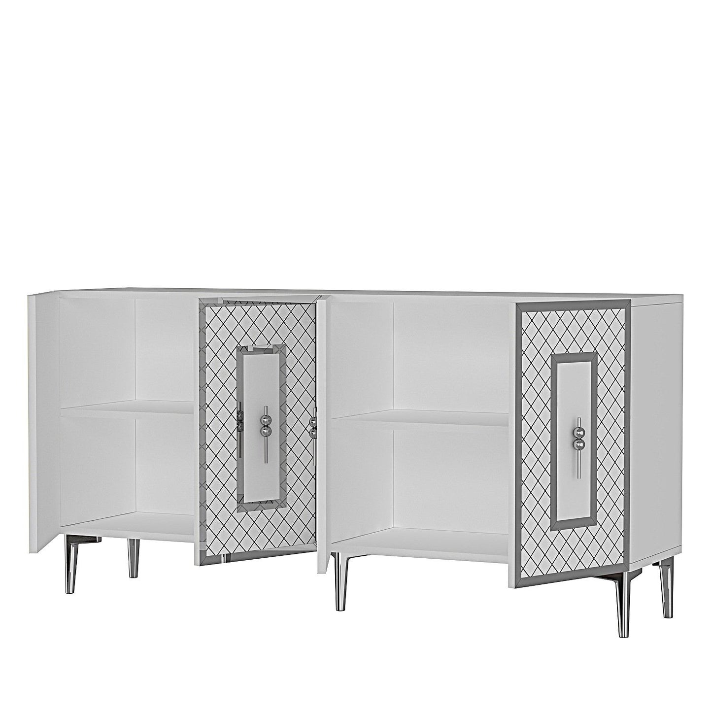 Μπουφές Λευκό
Ασημί 150x32x75cm | 555CHM1328