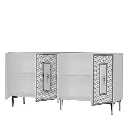 Μπουφές Λευκό
Ασημί 150x32x75cm | 555CHM1328