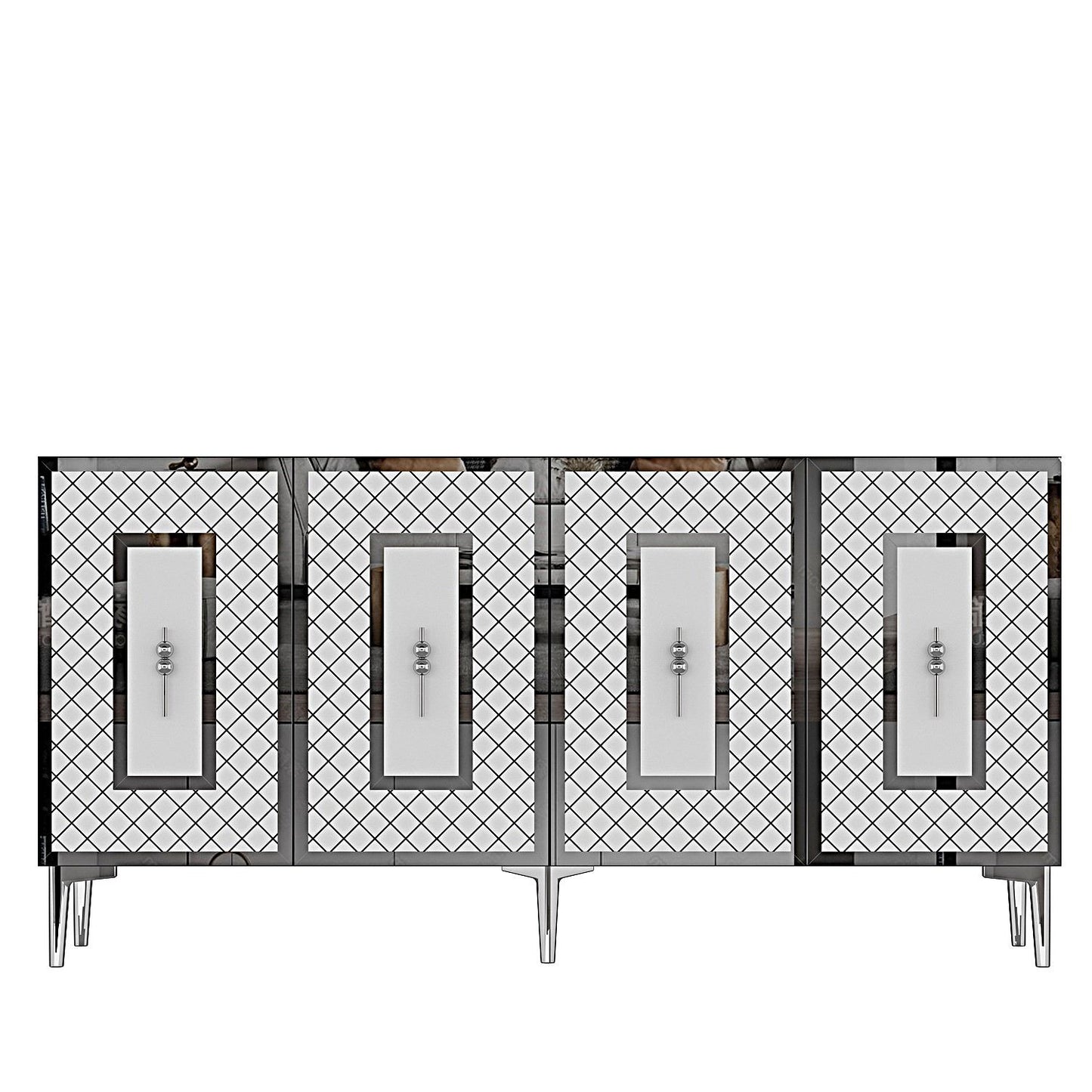 Μπουφές Sapphire Δρυς
Λευκό
Ασημί 150x32x75cm | 555CHM1329