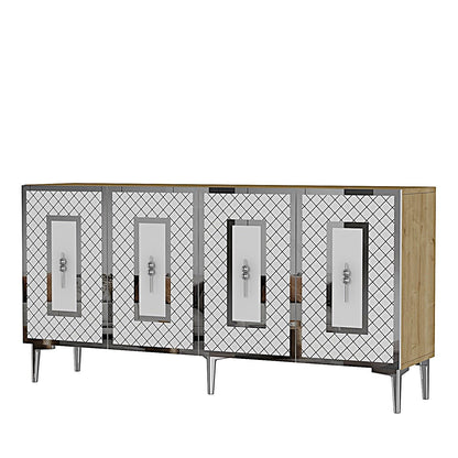 Μπουφές Sapphire Δρυς
Λευκό
Ασημί 150x32x75cm | 555CHM1329