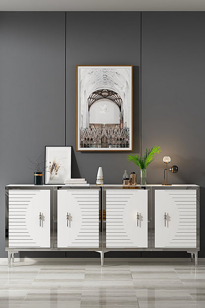 Μπουφές Λευκό
Ασημί 180x32x75cm | 555CHM1331