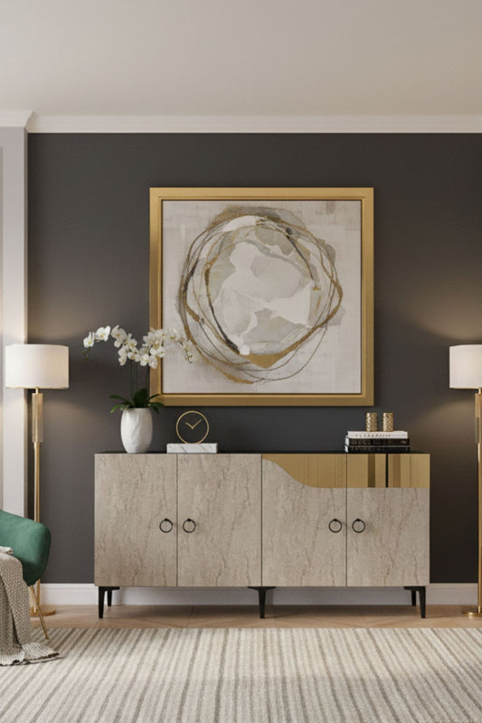 Μπουφές Λευκό
Τραβερτίνη
Χρυσό 150x32x75cm | 555CHM1340