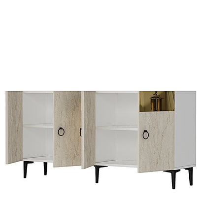 Μπουφές Λευκό
Τραβερτίνη
Χρυσό 150x32x75cm | 555CHM1340