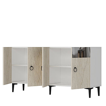 Μπουφές Λευκό
Τραβερτίνη
Ασημί 150x32x75cm | 555CHM1341