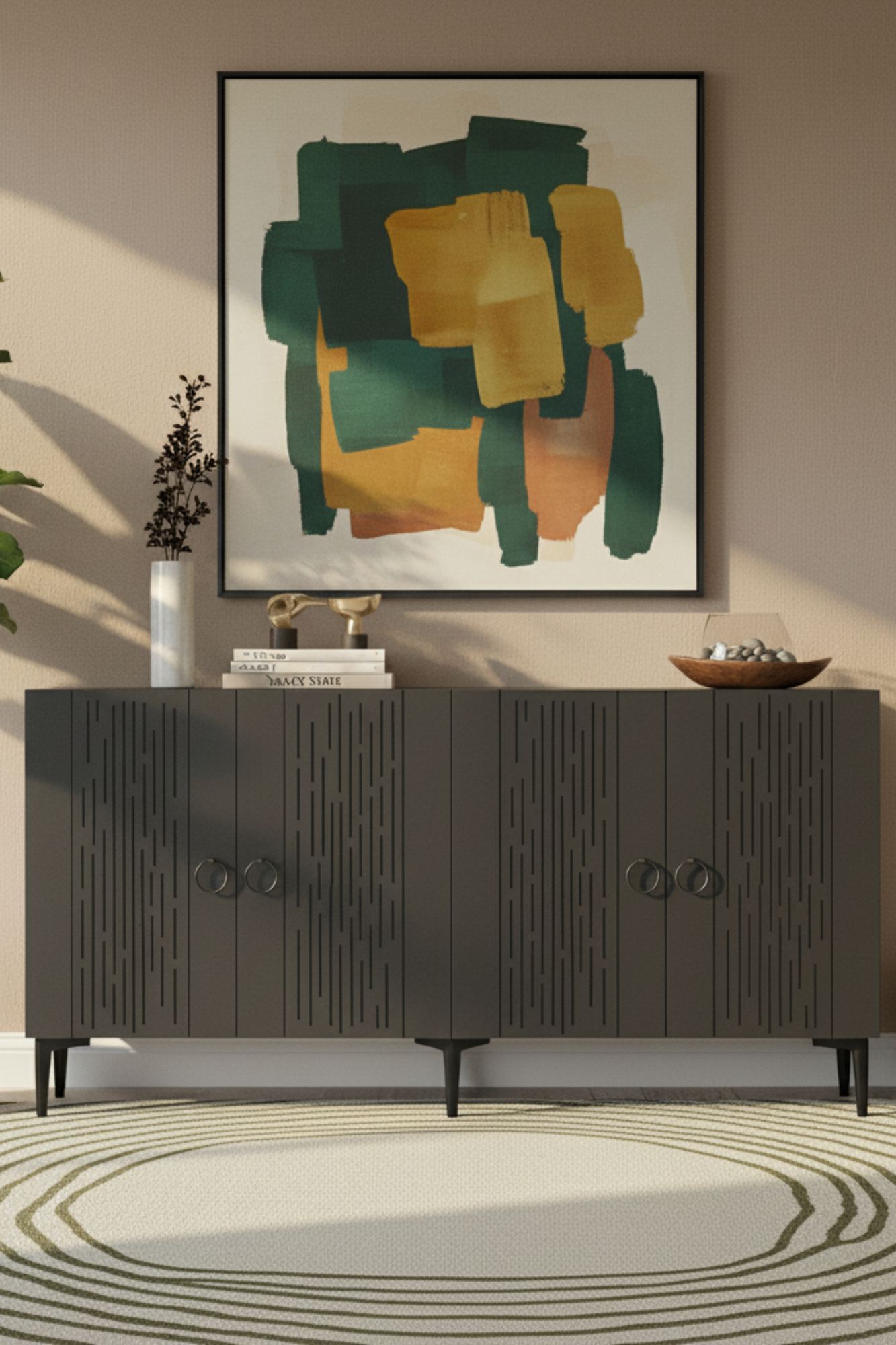 Μπουφές Ανθρακί 150x32x75cm | 555CHM1342