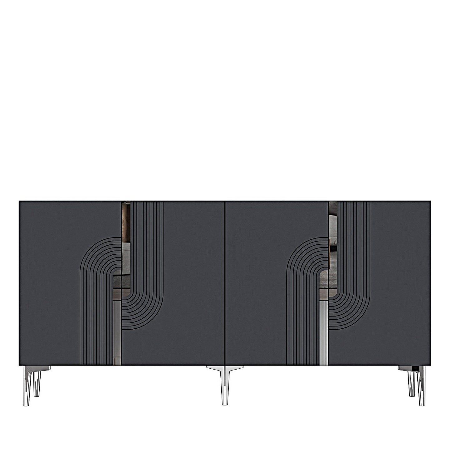 Μπουφές Ανθρακί
Ασημί 150x32x75cm | 555CHM1346