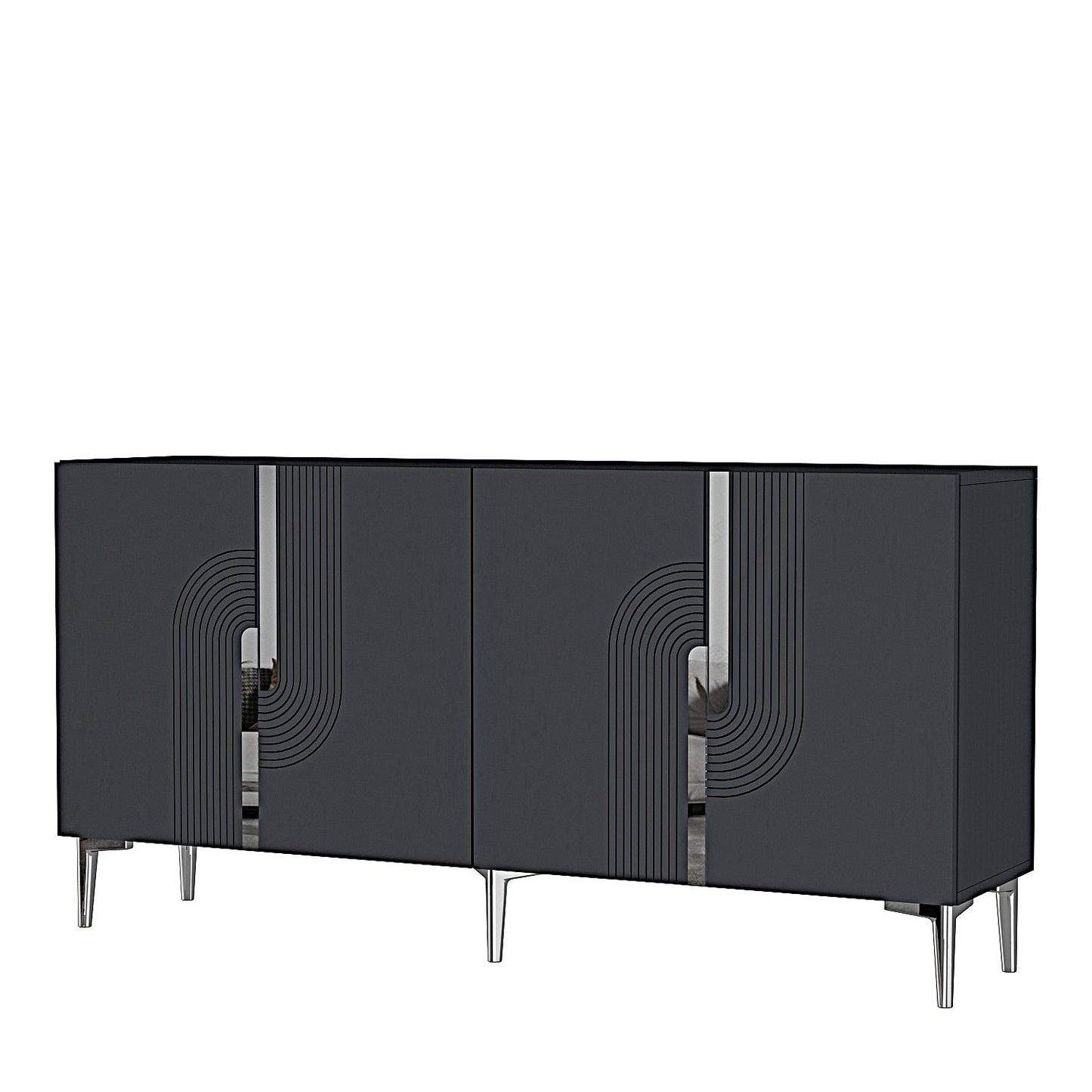 Μπουφές Ανθρακί
Ασημί 150x32x75cm | 555CHM1346