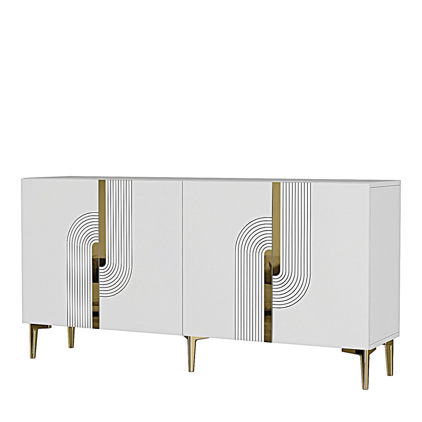 Μπουφές Λευκό
Χρυσό 150x32x75cm | 555CHM1347