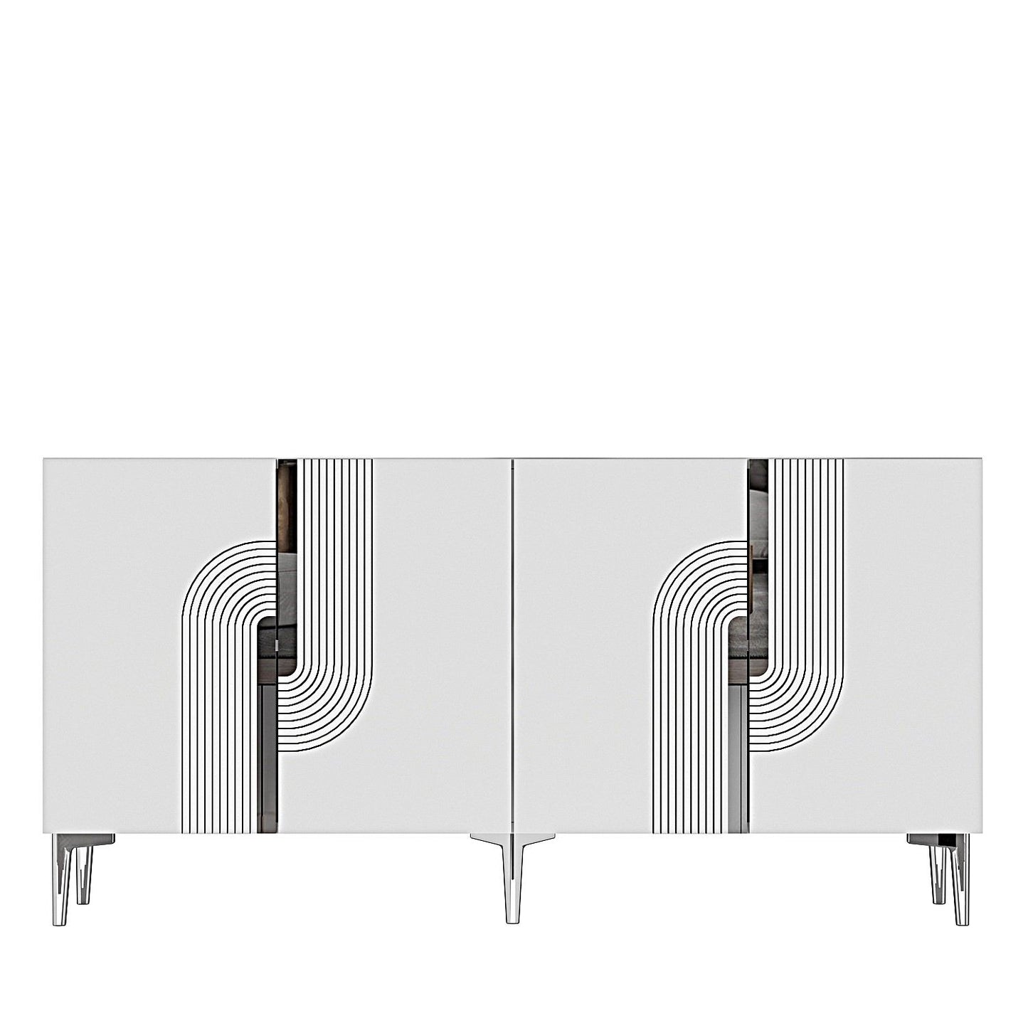 Μπουφές Λευκό
Ασημί 150x32x75cm | 555CHM1348