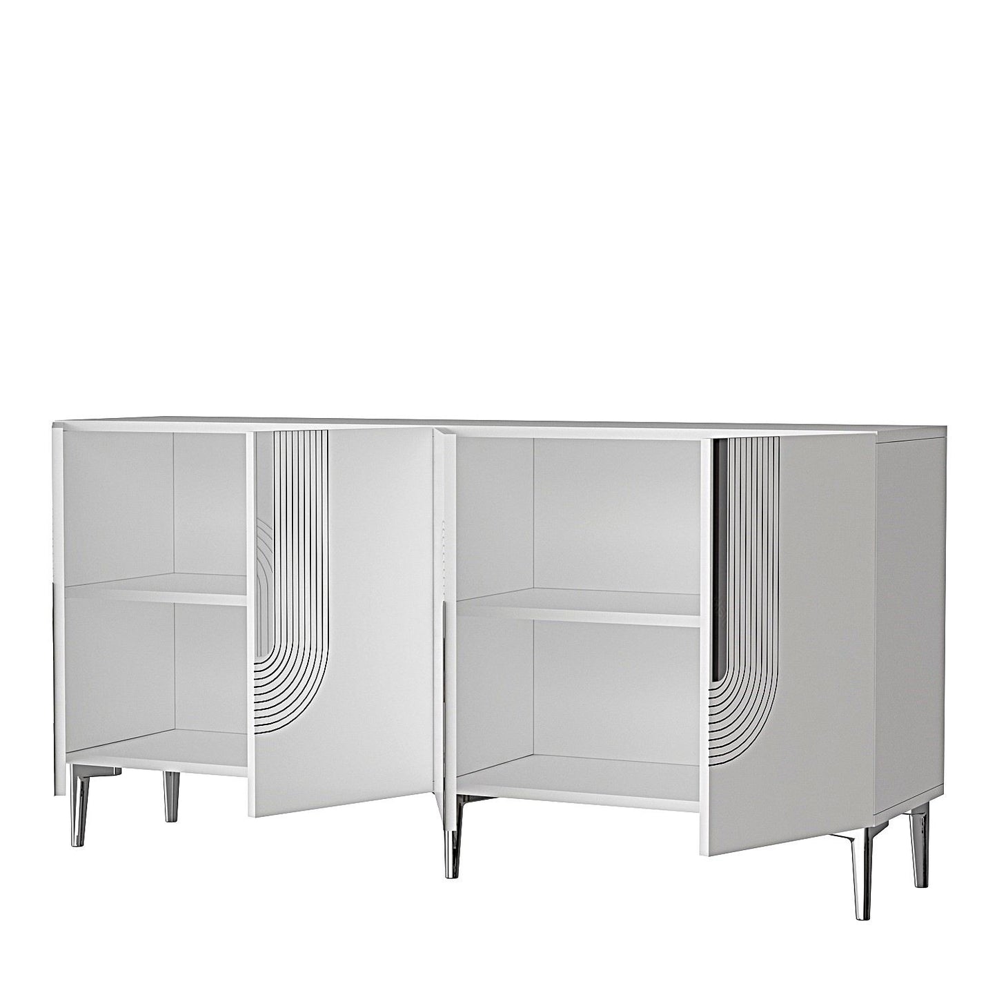 Μπουφές Λευκό
Ασημί 150x32x75cm | 555CHM1348