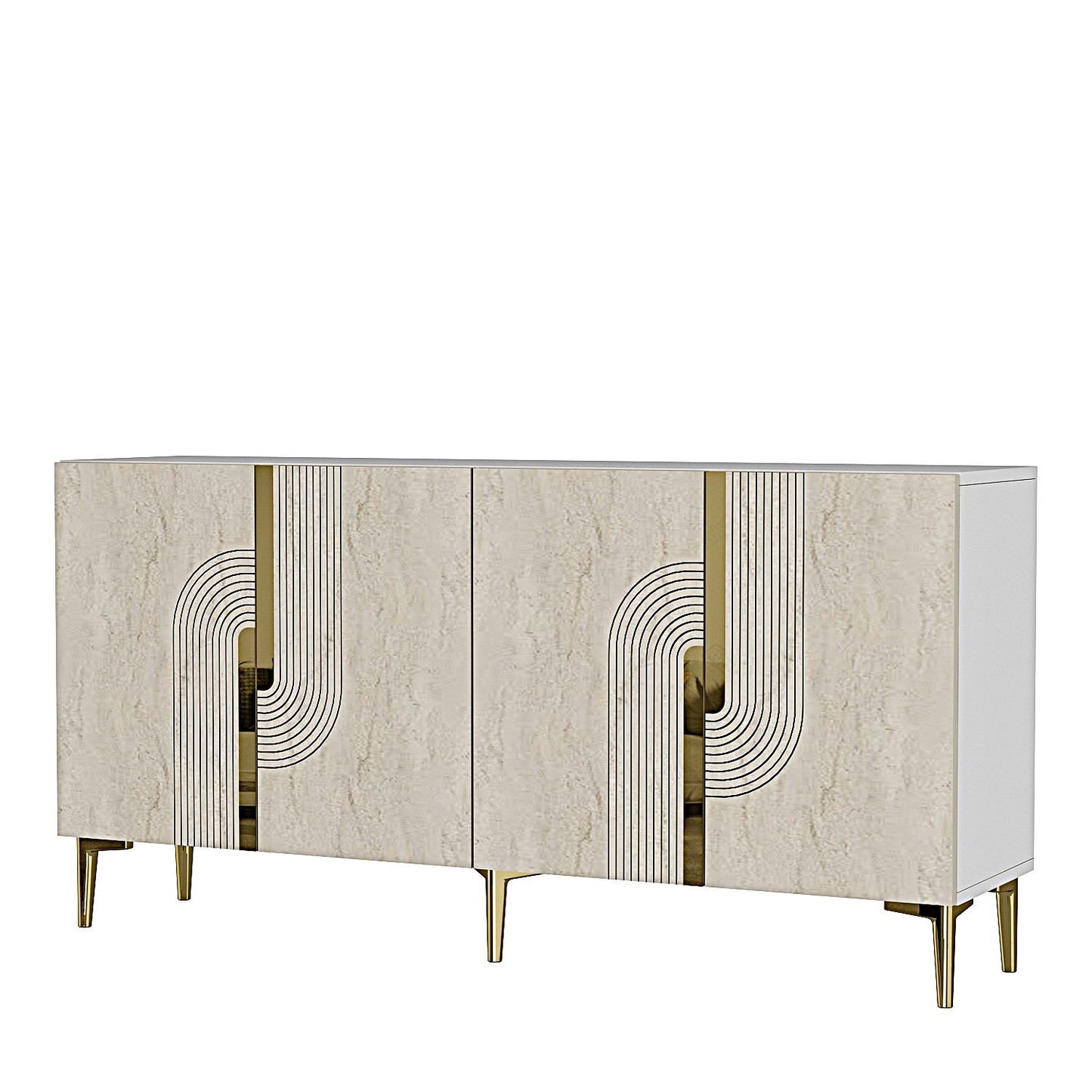 Μπουφές Λευκό
Τραβερτίνη
Χρυσό 150x32x75cm | 555CHM1349