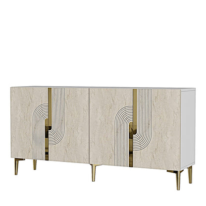 Μπουφές Λευκό
Τραβερτίνη
Χρυσό 150x32x75cm | 555CHM1349