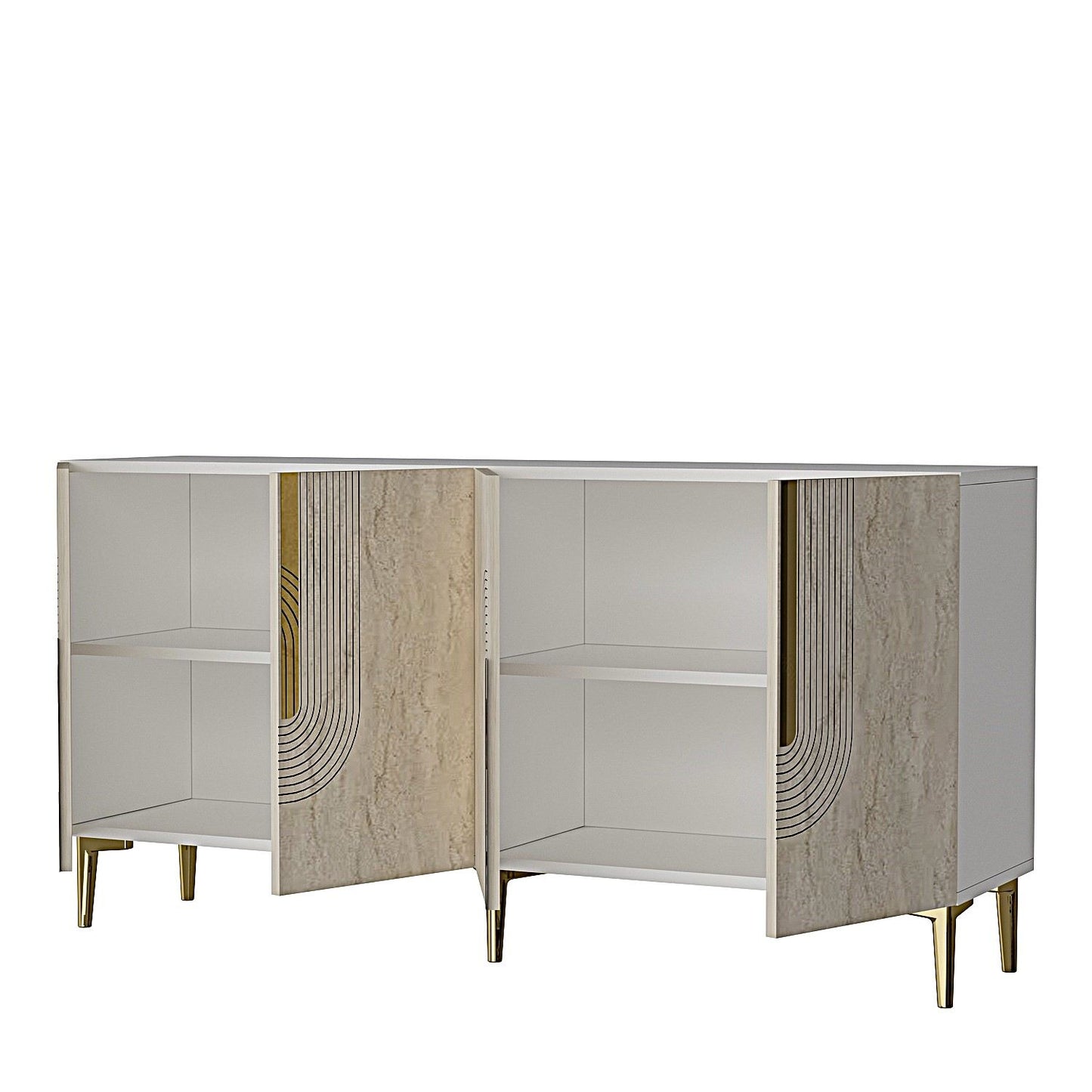 Μπουφές Λευκό
Τραβερτίνη
Χρυσό 150x32x75cm | 555CHM1349