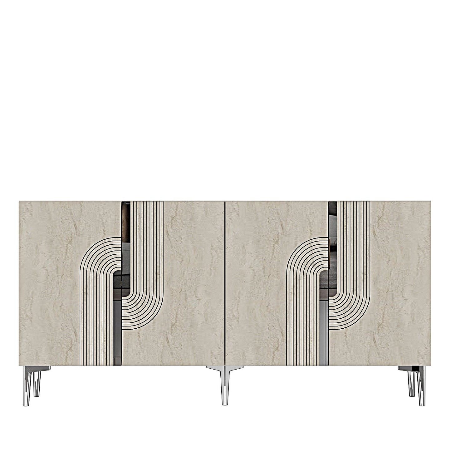 Μπουφές Λευκό
Τραβερτίνη
Ασημί 150x32x75cm | 555CHM1350