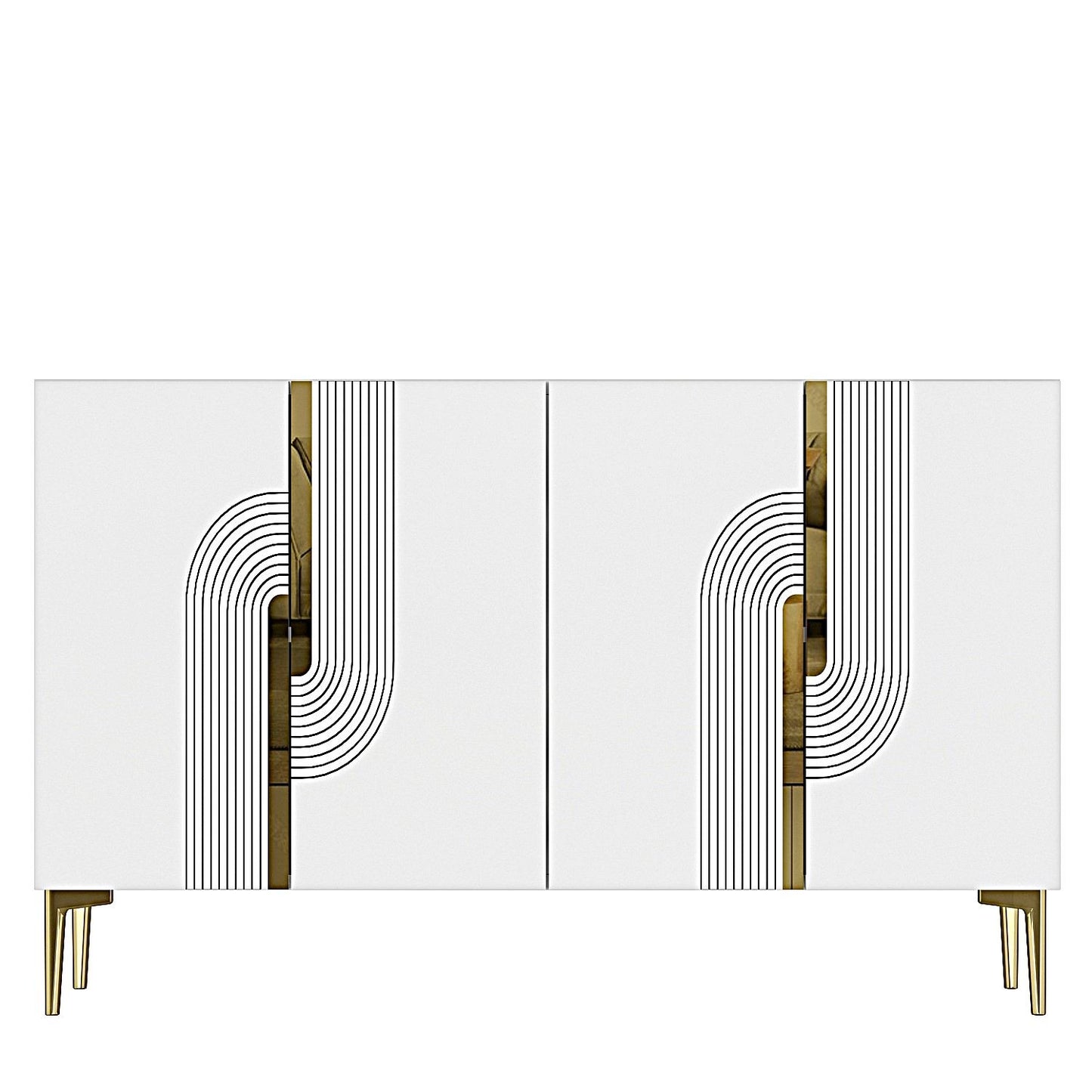 Μπουφές Λευκό
Χρυσό 120x32x75cm | 555CHM1352