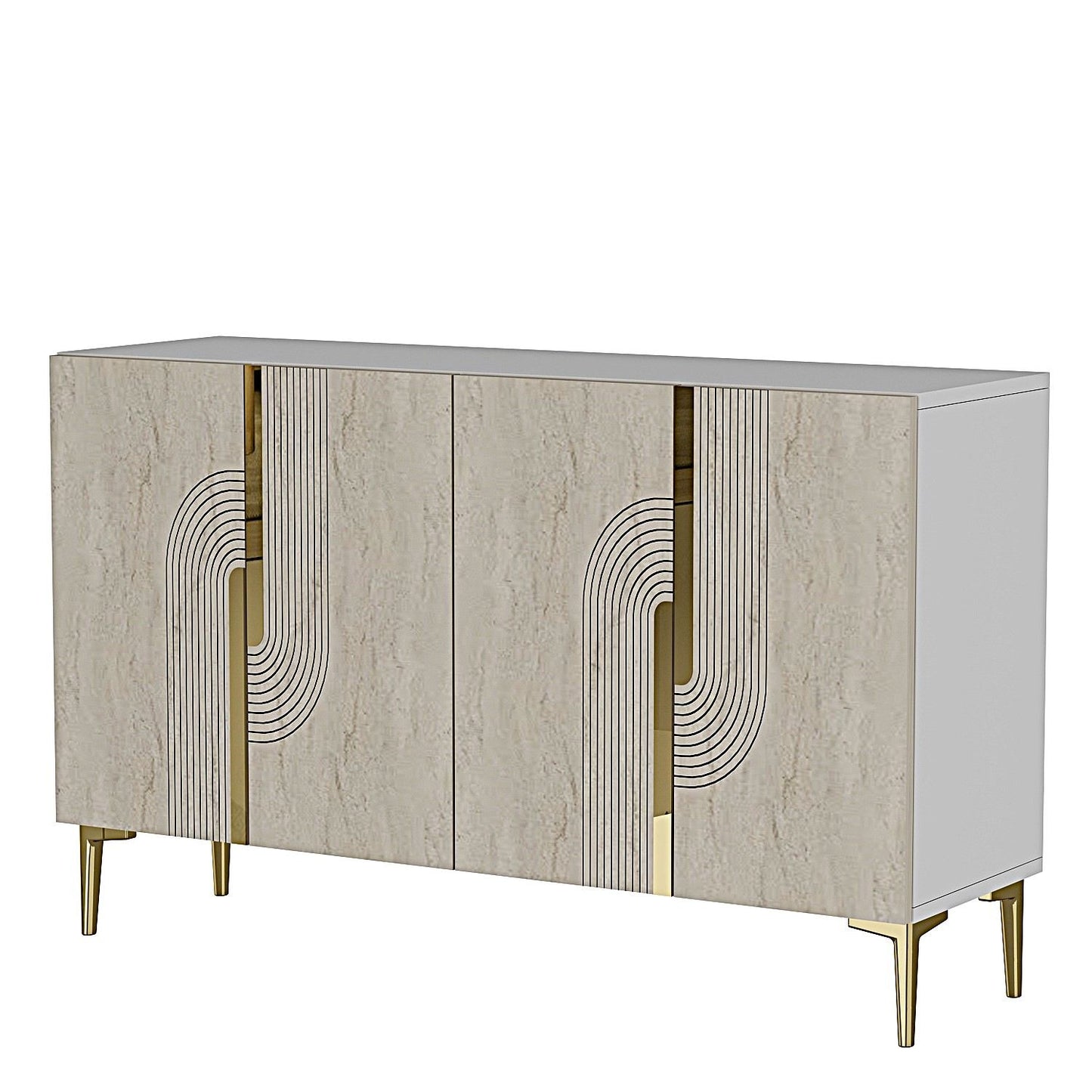 Μπουφές Λευκό
Τραβερτίνη
Χρυσό 120x32x75cm | 555CHM1353