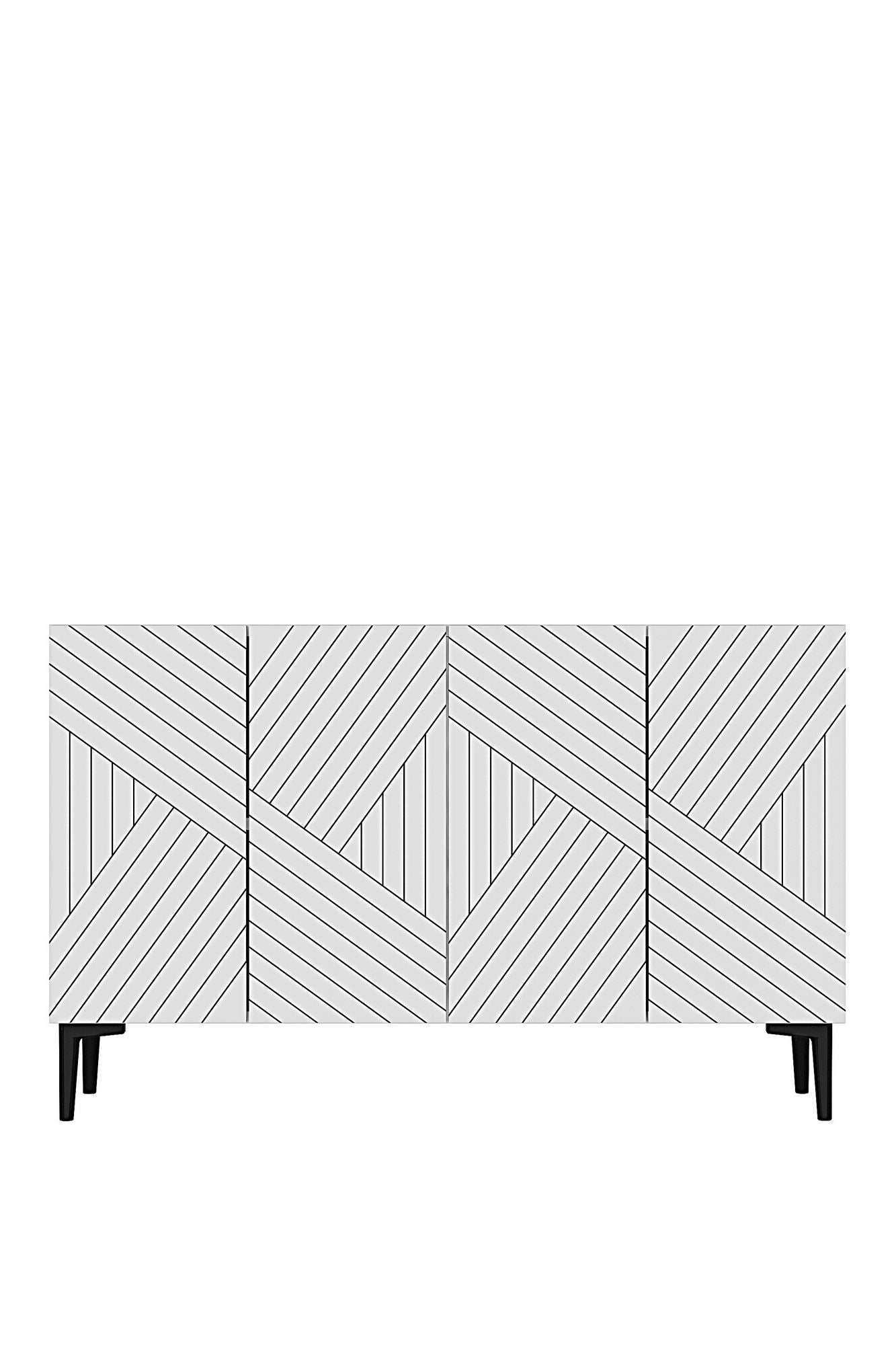 Μπουφές Λευκό 120x32x75cm | 555CHM1361