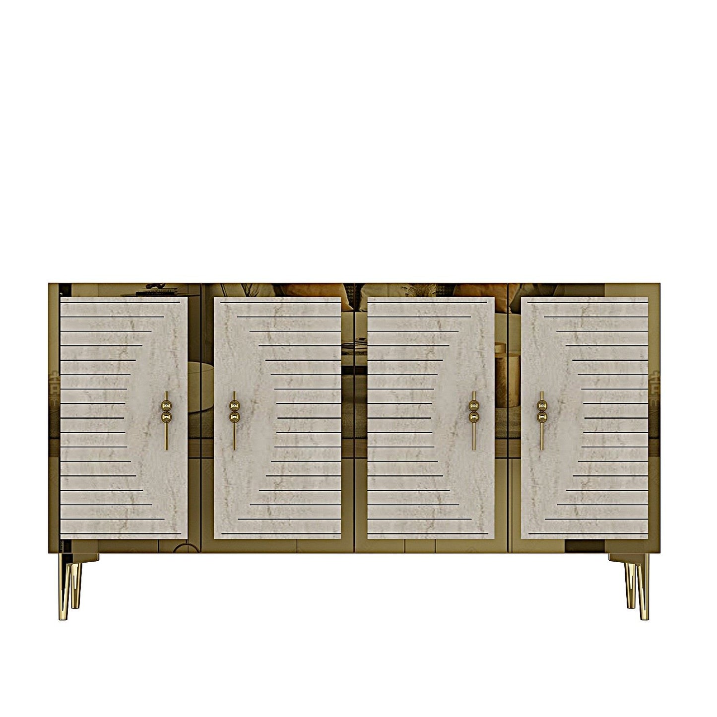 Μπουφές Λευκό
Τραβερτίνη
Χρυσό 120x32x75cm | 555CHM1377