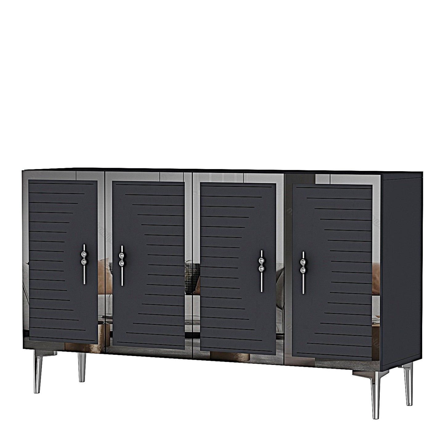Μπουφές Ανθρακί
Ασημί 120x32x75cm | 555CHM1378