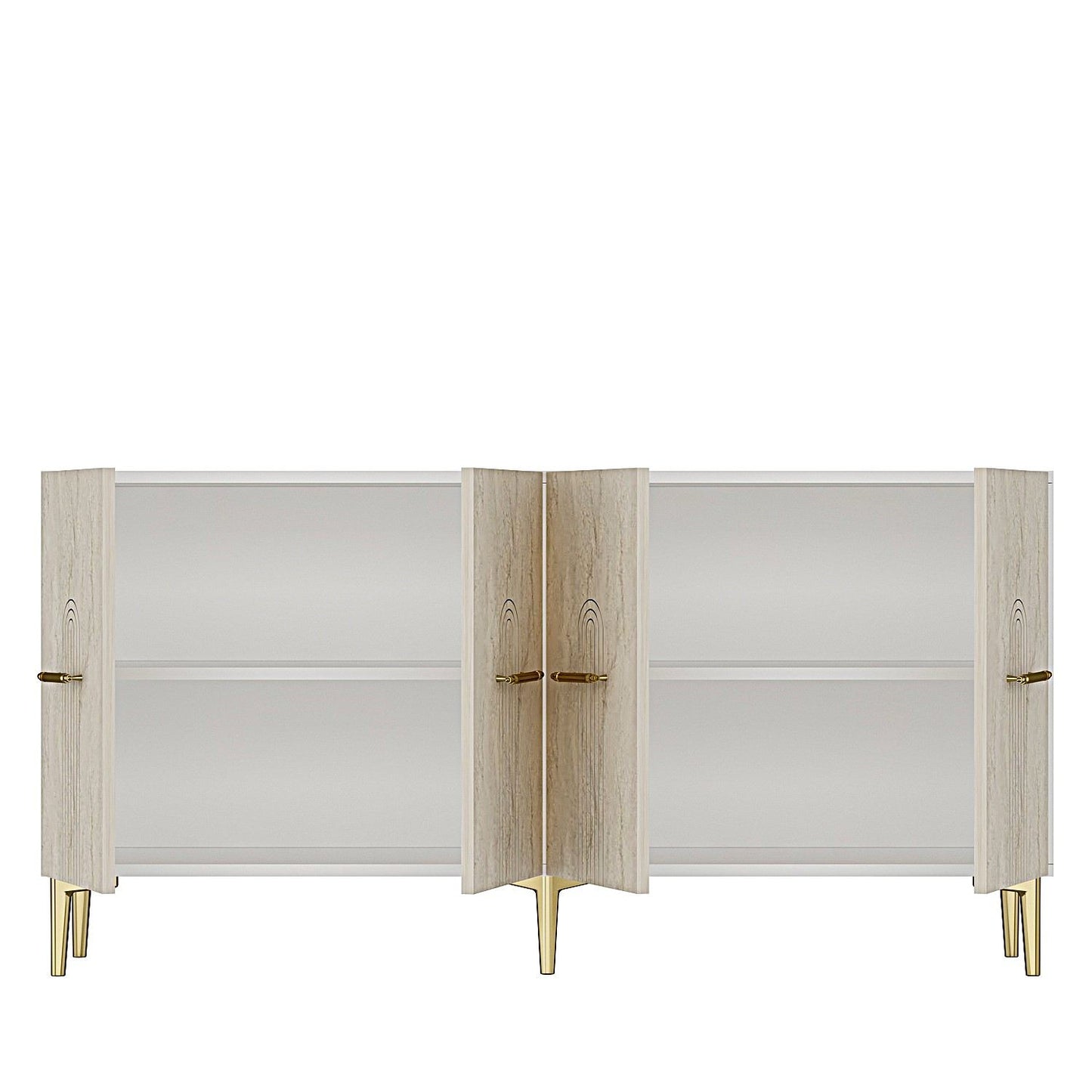 Μπουφές Λευκό
Τραβερτίνη
Χρυσό 150x32x75cm | 555CHM1389