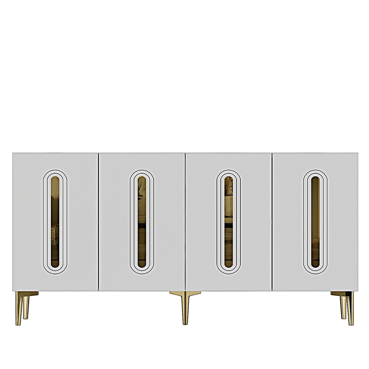 Μπουφές Λευκό
Χρυσό 150x32x75cm | 555CHM1391
