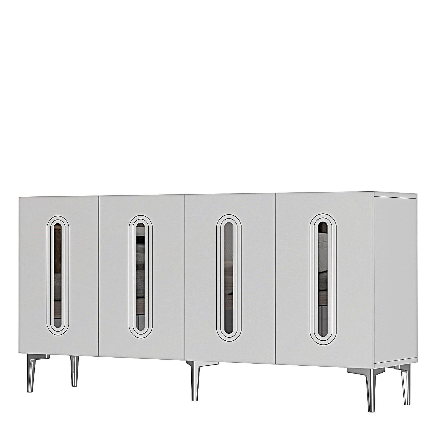 Μπουφές Λευκό
Ασημί 150x32x75cm | 555CHM1394