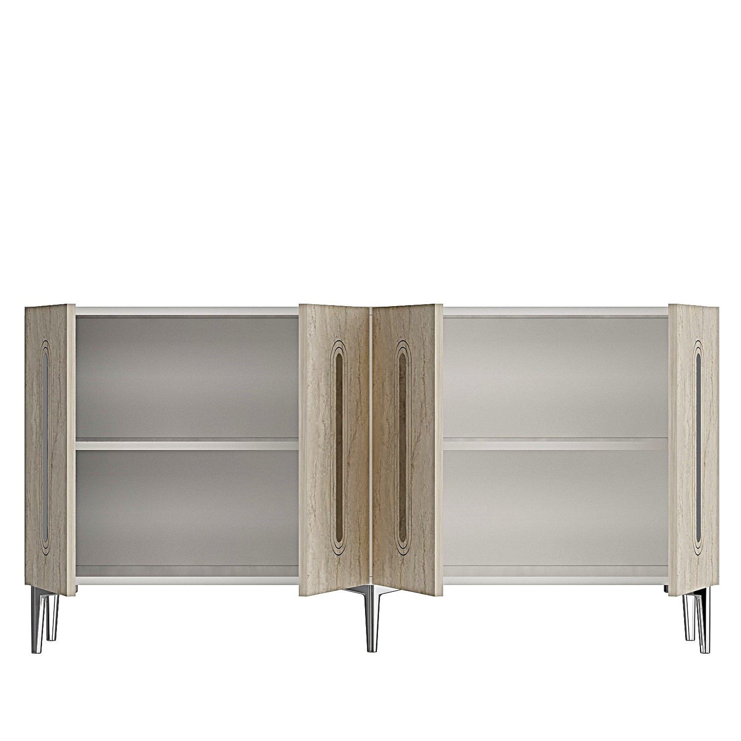 Μπουφές Λευκό
Τραβερτίνη
Ασημί 150x32x75cm | 555CHM1395