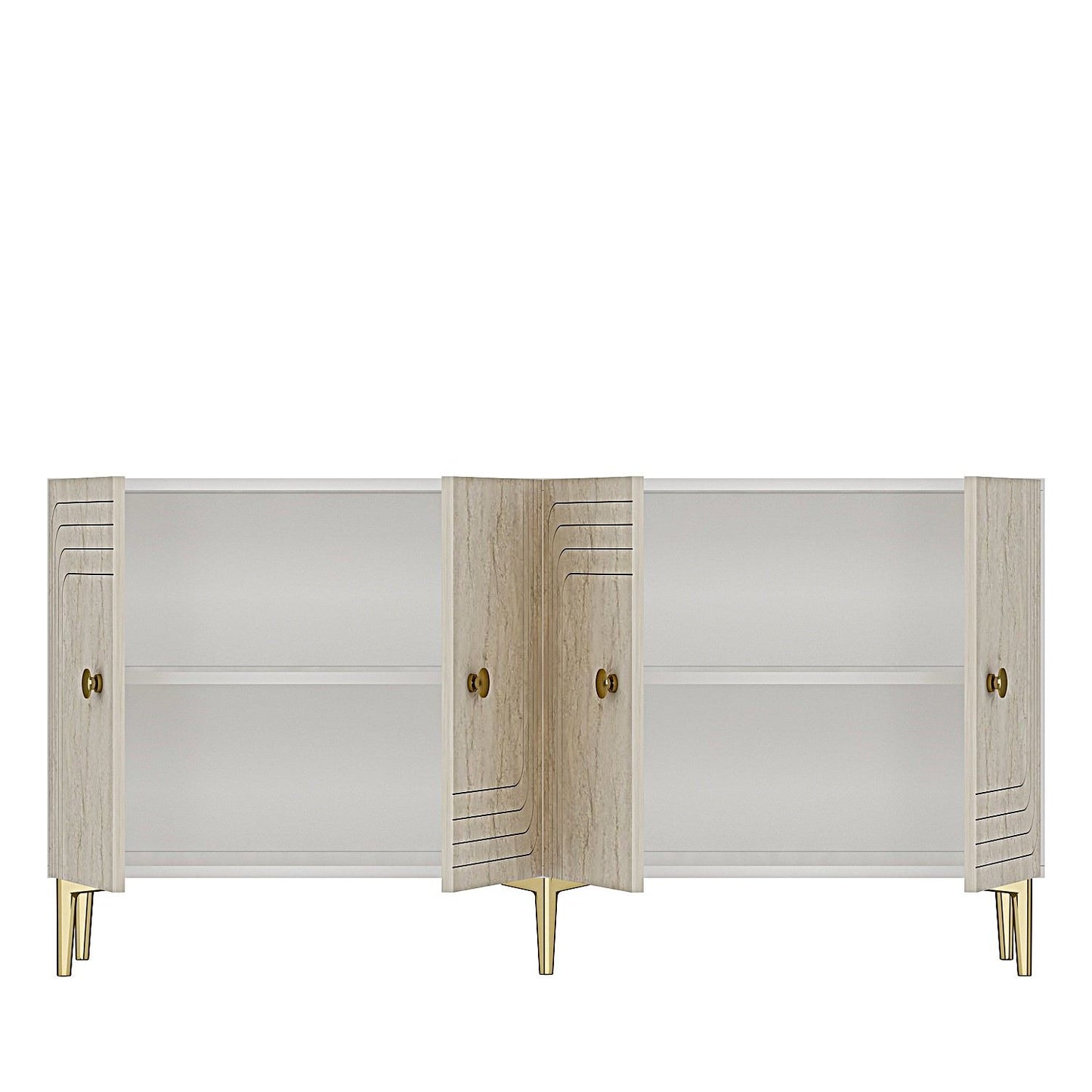 Μπουφές Λευκό
Τραβερτίνη
Χρυσό 150x32x75cm | 555CHM1398
