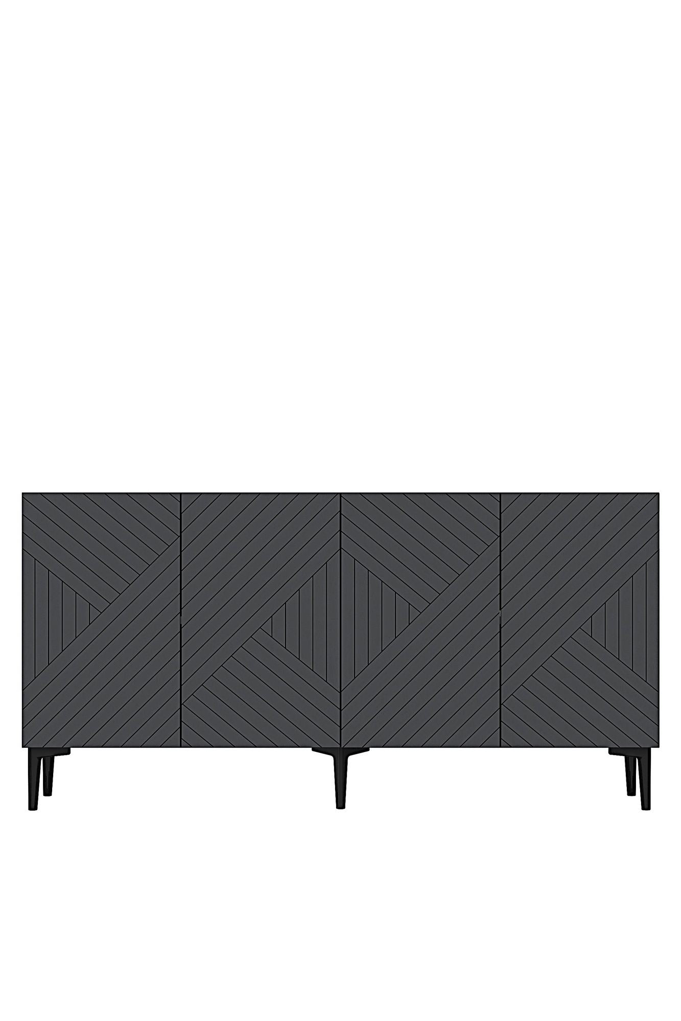 Μπουφές Ανθρακί 150x32x75cm | 555CHM1399