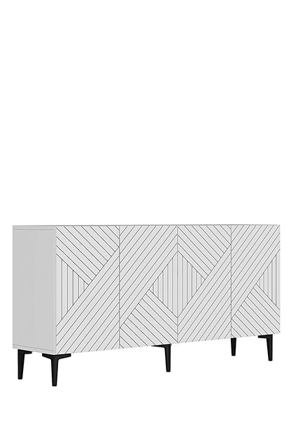 Μπουφές Λευκό 150x32x75cm | 555CHM1400