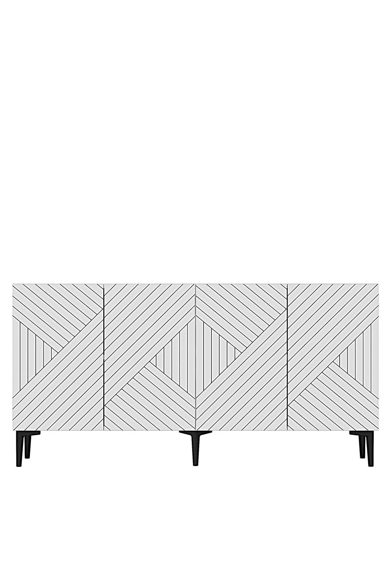 Μπουφές Λευκό 150x32x75cm | 555CHM1400