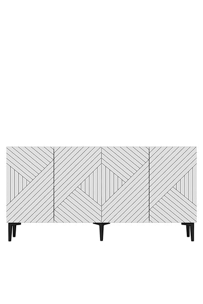 Μπουφές Λευκό 150x32x75cm | 555CHM1400